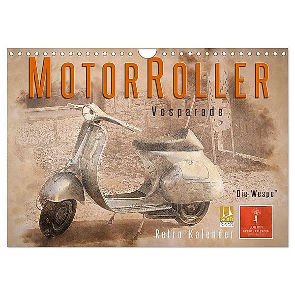 Mototrroller - Vesparade (Wandkalender 2024 DIN A4 quer), CALVENDO Monatskalender, Peter Roder