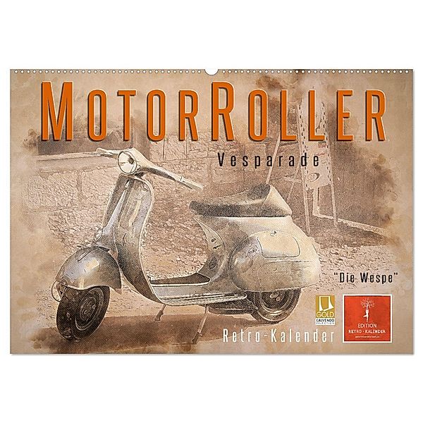 Mototrroller - Vesparade (Wandkalender 2025 DIN A2 quer), CALVENDO Monatskalender, Calvendo, Peter Roder