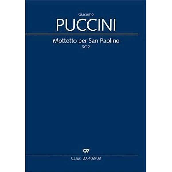 Mottetto per San Paolino (Klavierauszug), Giacomo Puccini