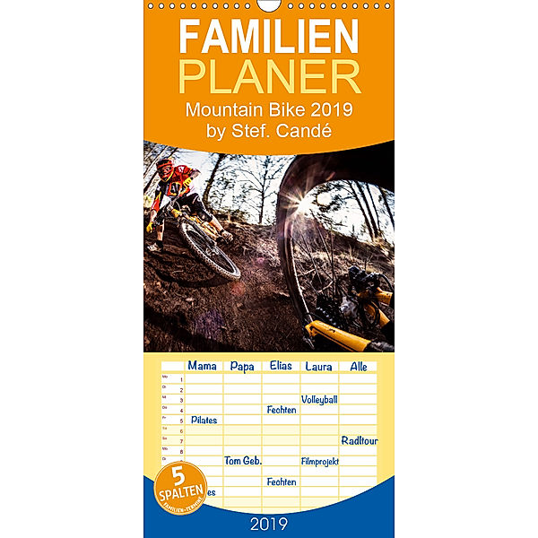 Mountain Bike 2019 by Stef. Candé - Familienplaner hoch (Wandkalender 2019 , 21 cm x 45 cm, hoch), Stef. Candé