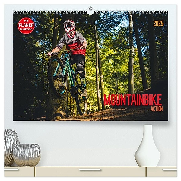 Mountainbike Action (hochwertiger Premium Wandkalender 2025 DIN A2 quer), Kunstdruck in Hochglanz, Calvendo, Dirk Meutzner