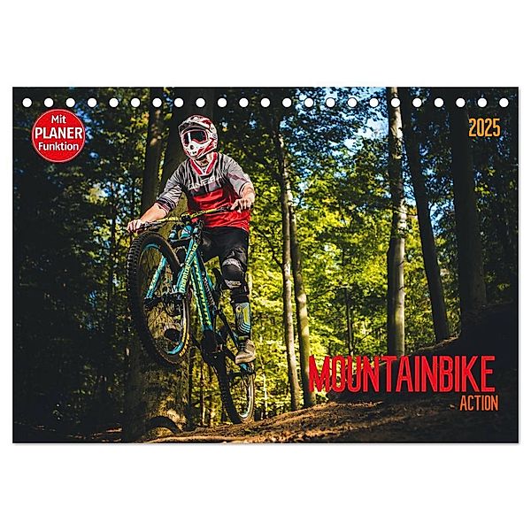 Mountainbike Action (Tischkalender 2025 DIN A5 quer), CALVENDO Monatskalender, Calvendo, Dirk Meutzner