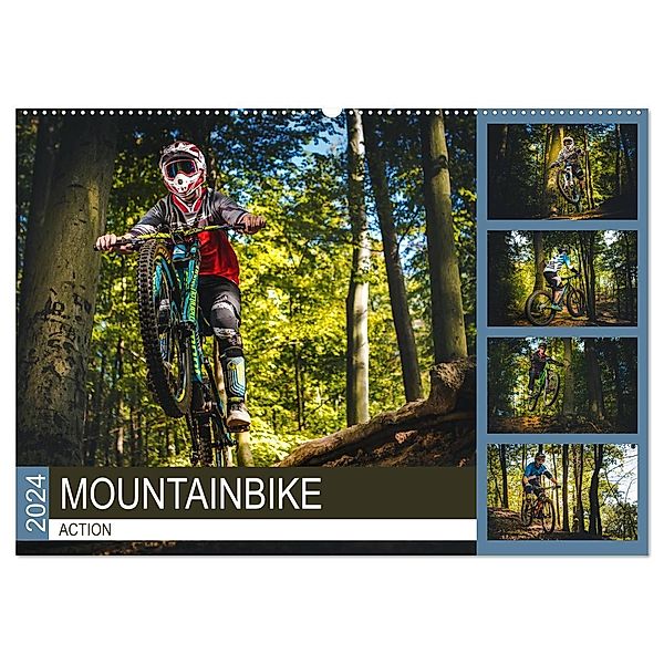 Mountainbike Action (Wandkalender 2024 DIN A2 quer), CALVENDO Monatskalender, Dirk Meutzner