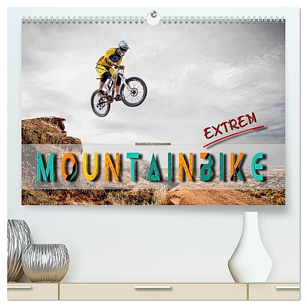 Mountainbike extrem (hochwertiger Premium Wandkalender 2024 DIN A2 quer), Kunstdruck in Hochglanz, Peter Roder