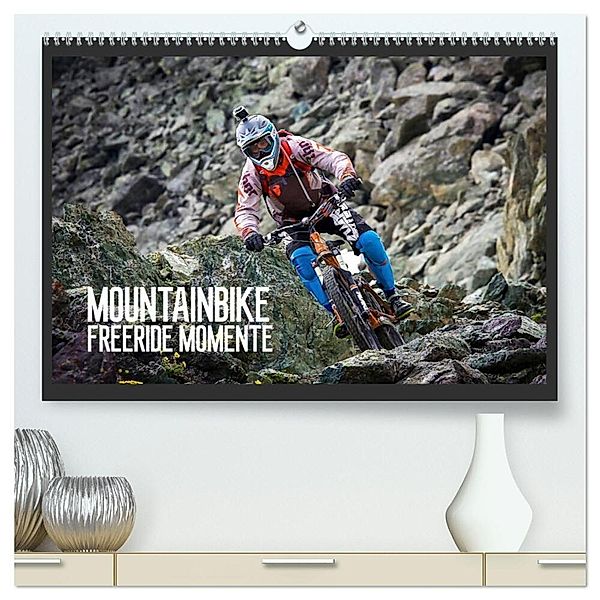 Mountainbike Freeride Momente (hochwertiger Premium Wandkalender 2024 DIN A2 quer), Kunstdruck in Hochglanz, Dirk Meutzner