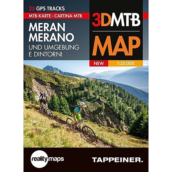 Mountainbike-Karte / Moutainbike-Karte Meran und Umgebung. Cartina Mountainbike Merano e Dintorni