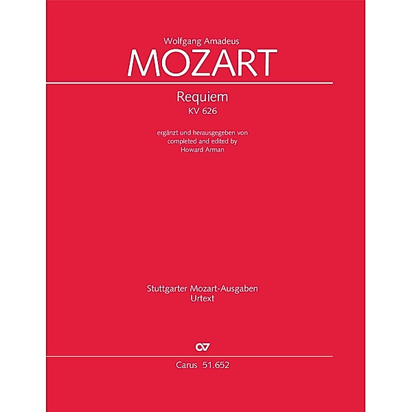 Mozart: Requiem KV 626 (Klavierauszug), Wolfgang Amadeus Mozart