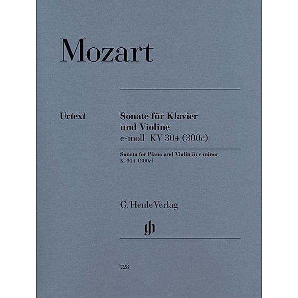 Mozart, Wolfgang Amadeus - Violinsonate e-moll KV 304 (300c), Wolfgang Amadeus Mozart