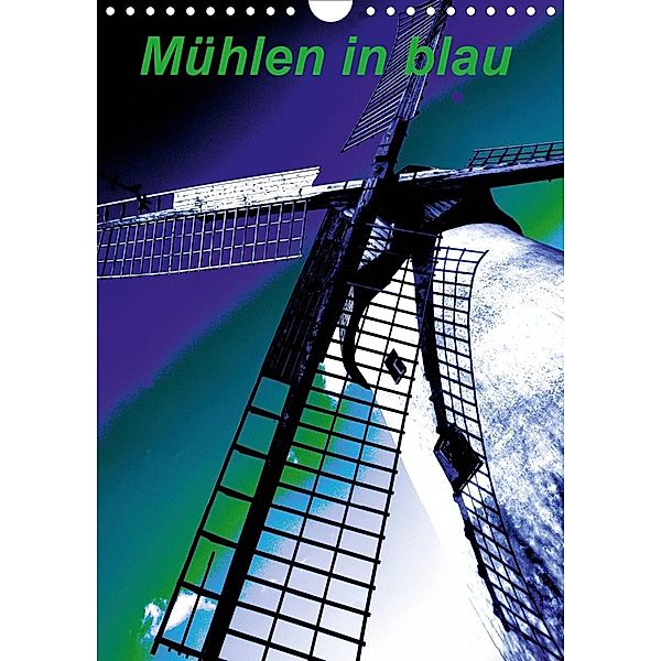 Mühlen in blau (Wandkalender 2020 DIN A4 hoch), Gabriele Voigt-Papke
