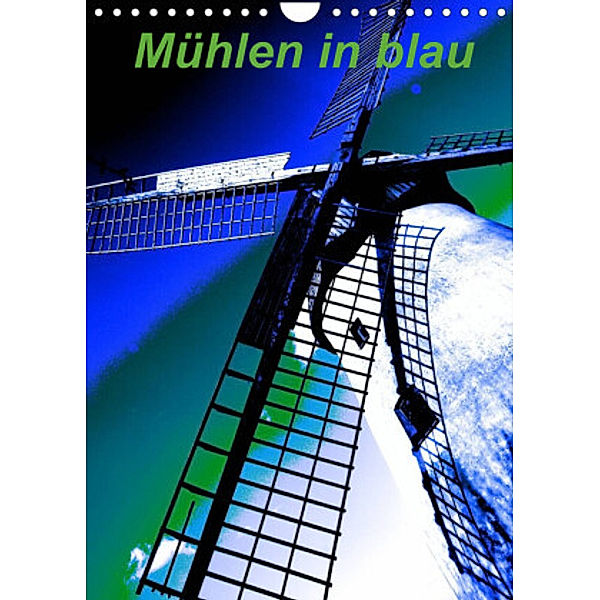 Mühlen in blau (Wandkalender 2022 DIN A4 hoch), Gabriele Voigt-Papke