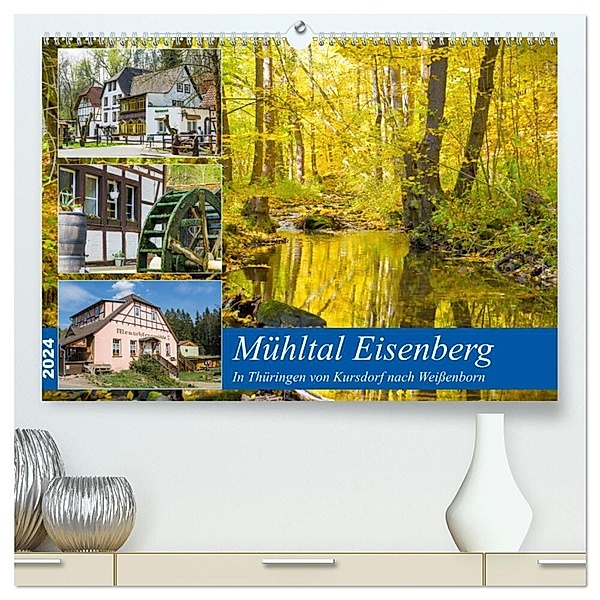 Mühltal Eisenberg (hochwertiger Premium Wandkalender 2024 DIN A2 quer), Kunstdruck in Hochglanz, Kerstin Waurick