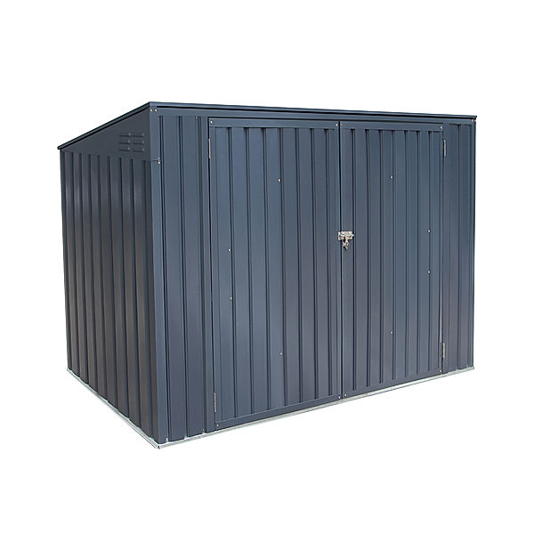 Mülltonnen- & Gerätebox dunkelgrau (Größe: 100x235x131cm)