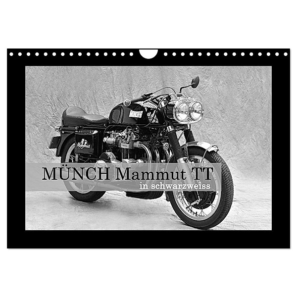 Münch Mammut TT in schwarzweiss (Wandkalender 2024 DIN A4 quer), CALVENDO Monatskalender, Ingo Laue