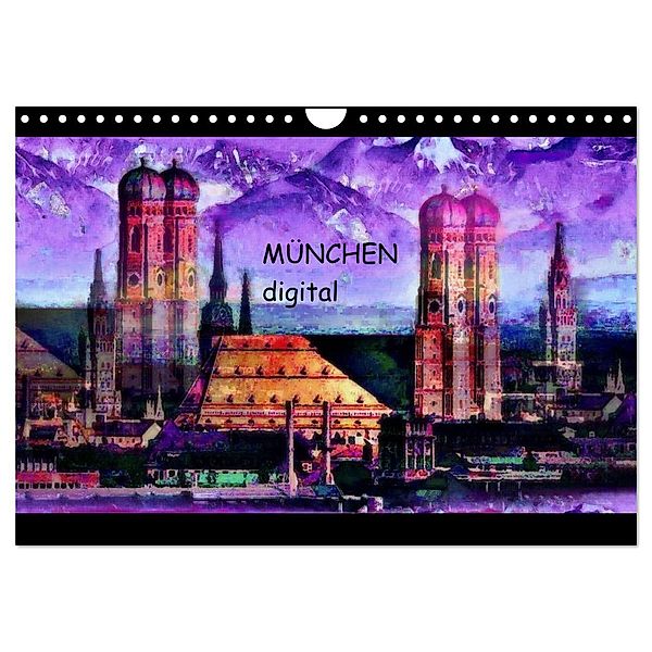 München digital (Wandkalender 2024 DIN A4 quer), CALVENDO Monatskalender, Marie Luise Strohmenger