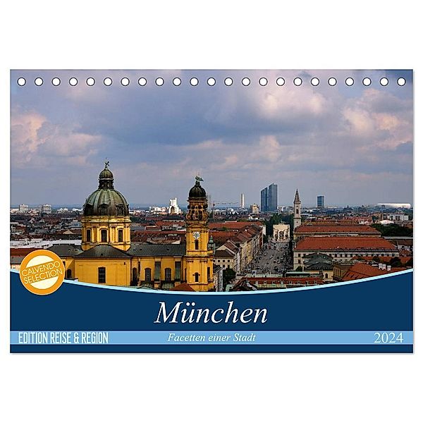 München - Facetten einer Stadt (Tischkalender 2024 DIN A5 quer), CALVENDO Monatskalender, Christoph Höfer