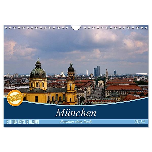 München - Facetten einer Stadt (Wandkalender 2024 DIN A4 quer), CALVENDO Monatskalender, Christoph Höfer