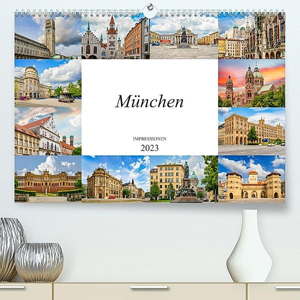 München Impressionen (Premium, hochwertiger DIN A2 Wandkalender 2023, Kunstdruck in Hochglanz), Dirk Meutzner