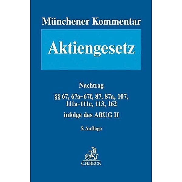 Münchener Kommentar zum Aktiengesetz  Band 1a/2a: Nachtrag