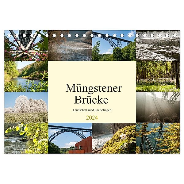 Müngstener Brücke - Landschaft rund um Solingen (Tischkalender 2024 DIN A5 quer), CALVENDO Monatskalender, Calvendo, Meike Bölts