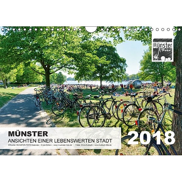 MÜNSTER :: Ansichten einer lebenswerten Stadt (Wandkalender 2018 DIN A4 quer), Chris Kubisch