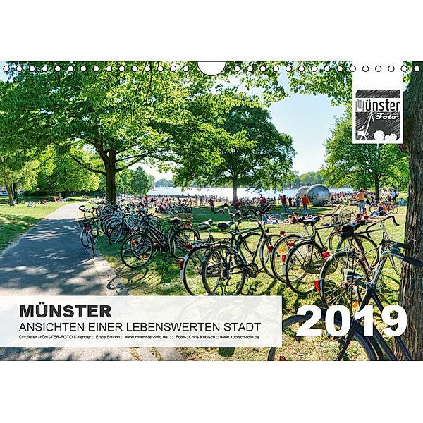 MÜNSTER :: Ansichten einer lebenswerten Stadt (Wandkalender 2019 DIN A4 quer), Chris Kubisch