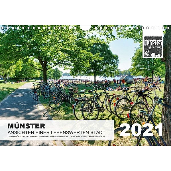 MÜNSTER :: Ansichten einer lebenswerten Stadt (Wandkalender 2021 DIN A4 quer), Chris Kubisch