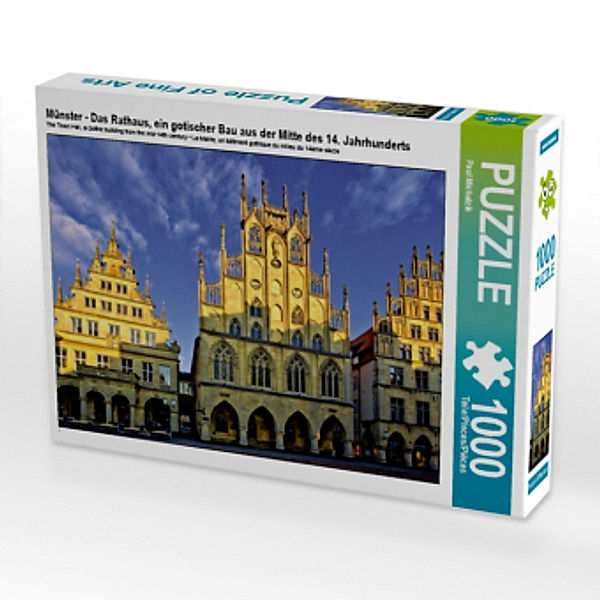 Münster - Das Rathaus, ein gotischer Bau aus der Mitte des 14. Jahrhunderts (Puzzle), Paul Michalzik