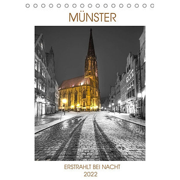 Münster - erstrahlt bei Nacht (Tischkalender 2022 DIN A5 hoch), Gregor Herzog