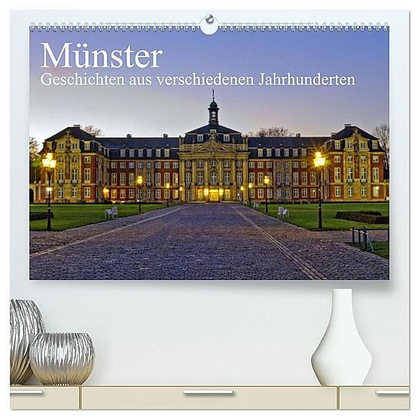 Münster - Geschichten aus verschiedenen Jahrhunderten (hochwertiger Premium Wandkalender 2024 DIN A2 quer), Kunstdruck in Hochglanz, Paul Michalzik