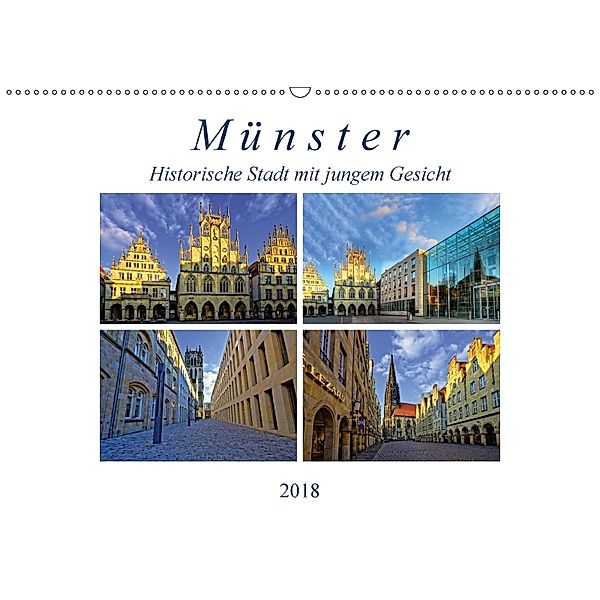 Münster - Historische Stadt mit jungem Gesicht (Wandkalender 2018 DIN A2 quer), Paul Michalzik