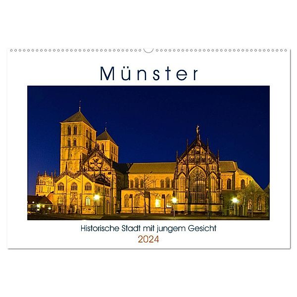 Münster - Historische Stadt mit jungem Gesicht (Wandkalender 2024 DIN A2 quer), CALVENDO Monatskalender, Paul Michalzik