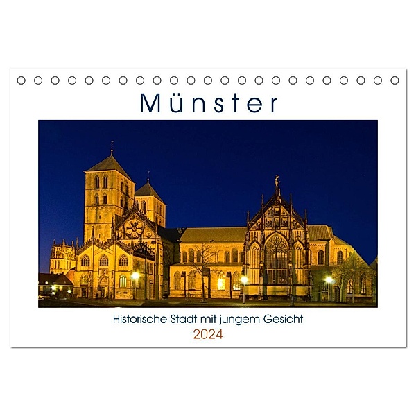 Münster - Historische Stadt mit jungem Gesicht (Tischkalender 2024 DIN A5 quer), CALVENDO Monatskalender, Paul Michalzik
