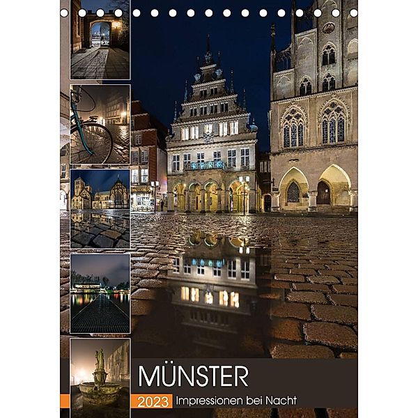 Münster - Impressionen bei Nacht (Tischkalender 2023 DIN A5 hoch), Gregor Herzog