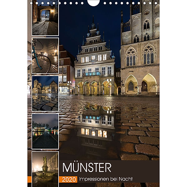 Münster - Impressionen bei Nacht (Wandkalender 2020 DIN A4 hoch), Gregor Herzog