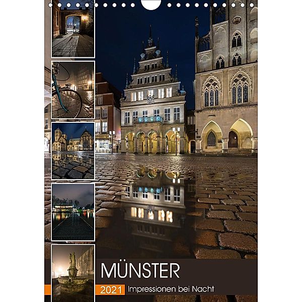 Münster - Impressionen bei Nacht (Wandkalender 2021 DIN A4 hoch), Gregor Herzog