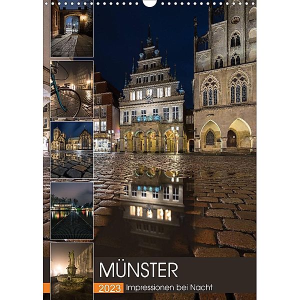 Münster - Impressionen bei Nacht (Wandkalender 2023 DIN A3 hoch), Gregor Herzog