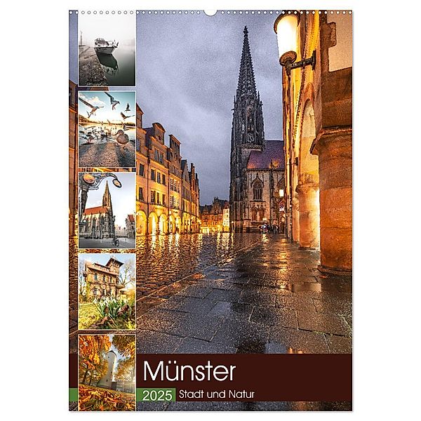Münster - Stadt und Natur (Wandkalender 2025 DIN A2 hoch), CALVENDO Monatskalender, Calvendo, Gregor Herzog