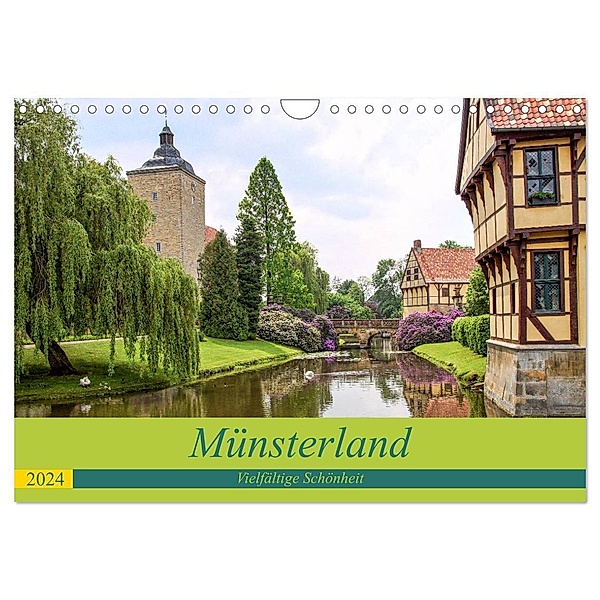 Münsterland - Vielfältige Schönheit (Wandkalender 2024 DIN A4 quer), CALVENDO Monatskalender, Thomas Becker