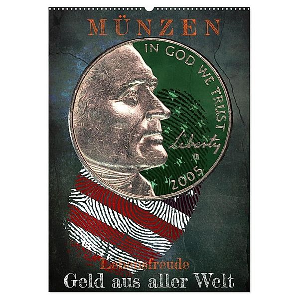 Münzen - Geld aus aller Welt (Wandkalender 2024 DIN A2 hoch), CALVENDO Monatskalender, Wilfried W. Vossen Herzog von Laar am Rhein