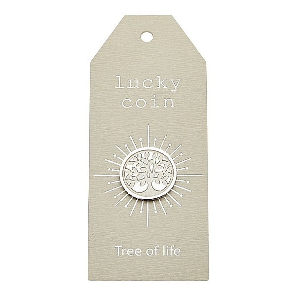 Münzen - lucky coin - Edelstahl - Baum des Lebens