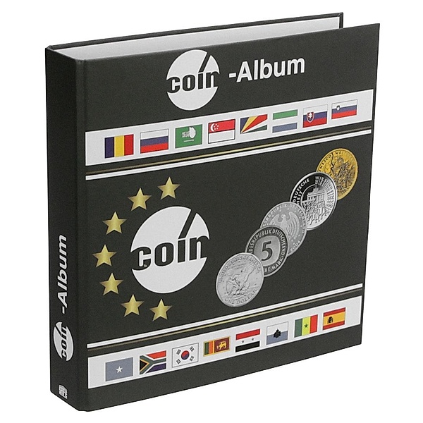Münzenalbum für Münzen aus aller Welt für verschiedene Münzengrössen. Mit 5 Folienblätter für 116 Münzen. Erweiterbar.