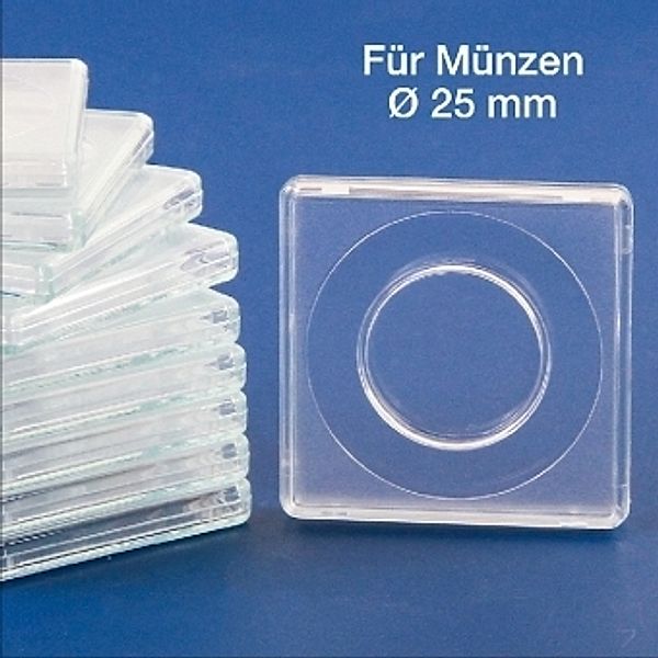 Münzkapseln Square, für Münzdurchmesser 25 mm