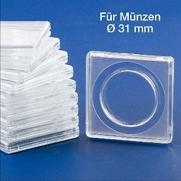 Münzkapseln Square, für Münzdurchmesser 31 mm