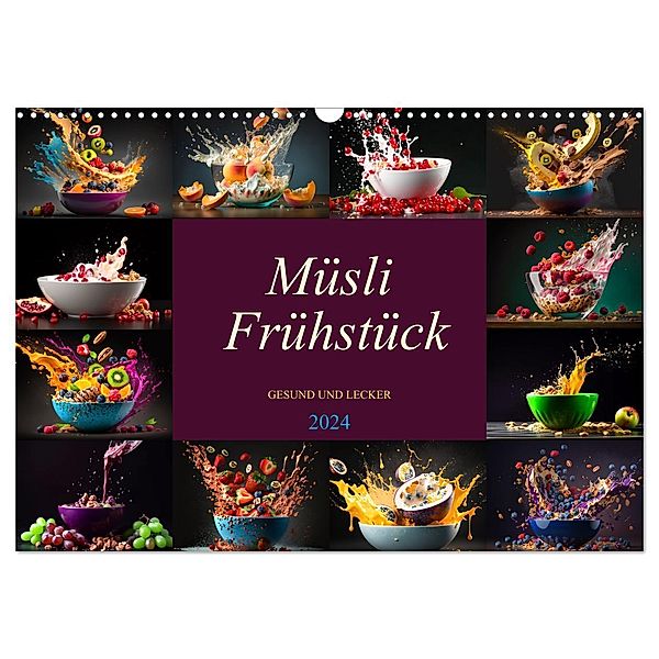 Müsli Frühstück (Wandkalender 2024 DIN A3 quer), CALVENDO Monatskalender, Dirk Meutzner