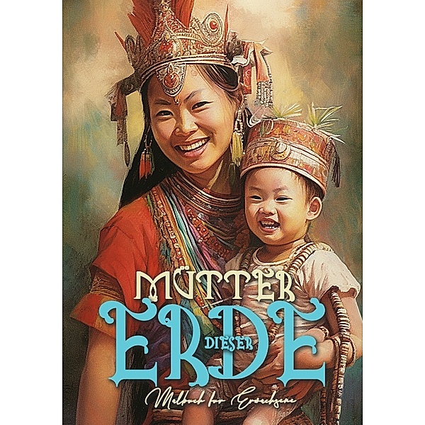 Mütter der Erde Malbuch für Erwachsene, Monsoon Publishing, Musterstück Grafik