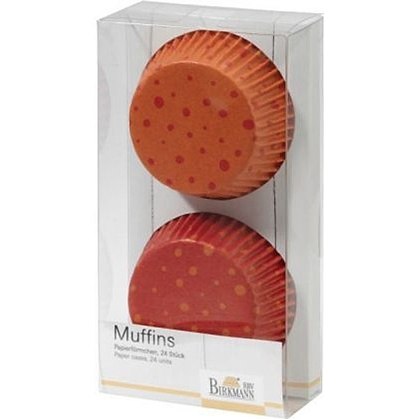 Muffins Papierförmchen Happy Birthday, Gelb/Orange
