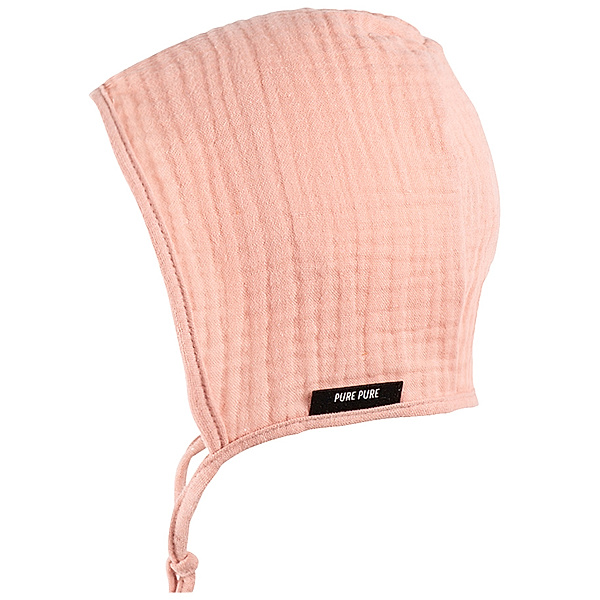 PURE PURE BY BAUER Mull-Häubchen BABY BONNET in dusty apricot