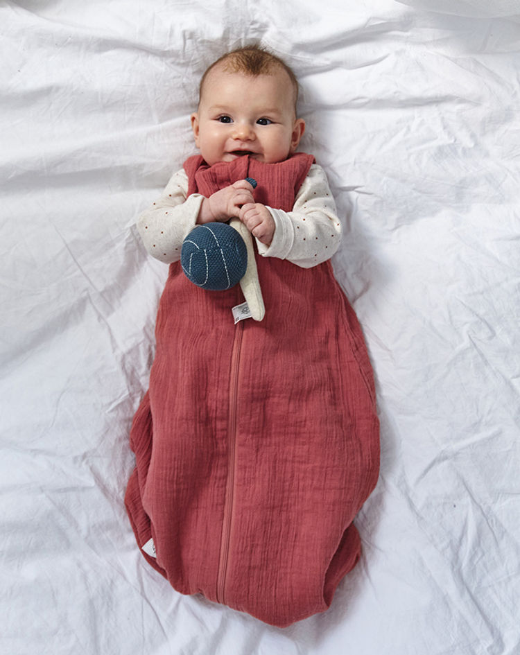 Mull-Schlafsack BABY in rostrot kaufen | tausendkind.de