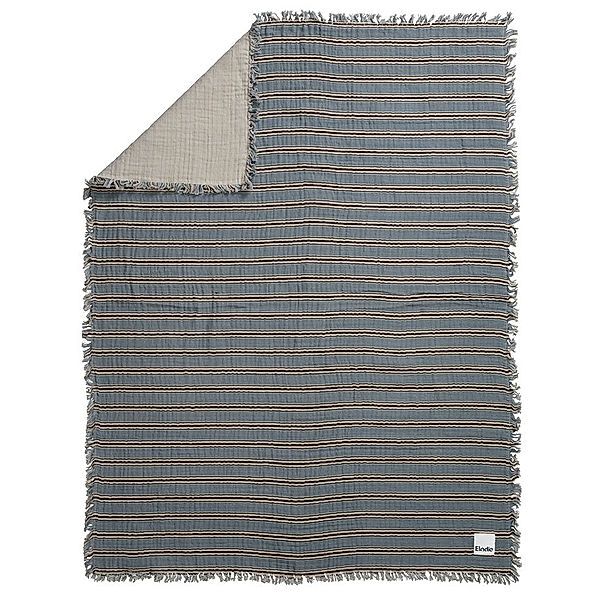 Elodie Details Mulldecke SOFT COTTON – SANDY STRIPES (75x100) in blau/beige