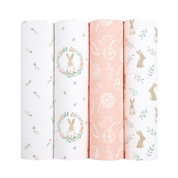 aden + anais Mulltuch BLUSHING BUNNIES (112x112) 4er Pack